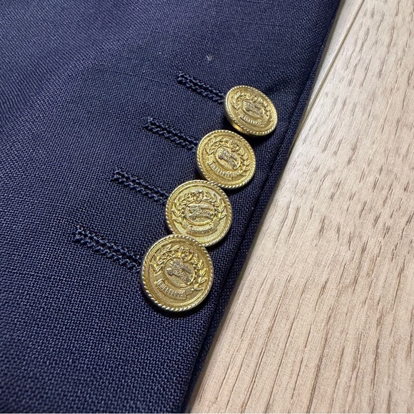 Vintage Burberrys Double Breasted Wool Mohair Blazer Sport Coat Mens 40R Medium - Picture 3 of 11